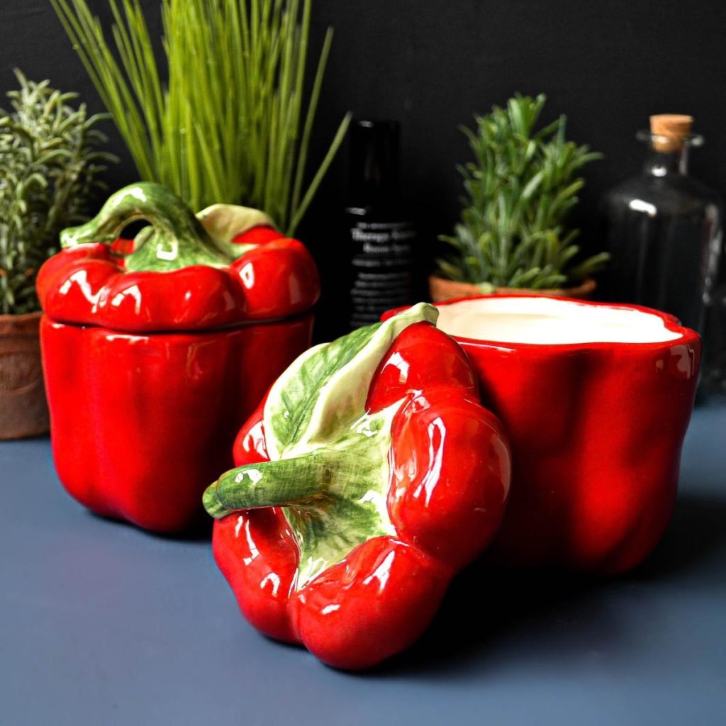 Red Bell Pepper Cookie Jar