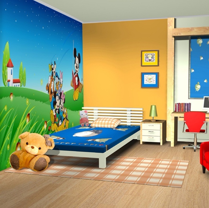 Cartoon Bedroom wallpapper