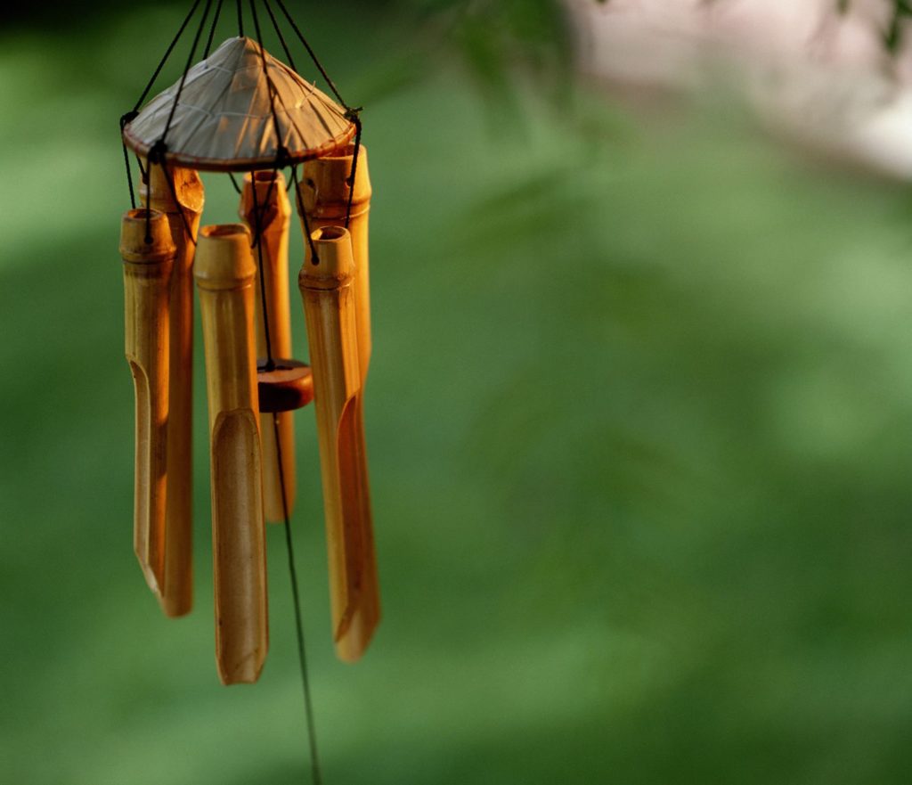 hollow metal wind chime