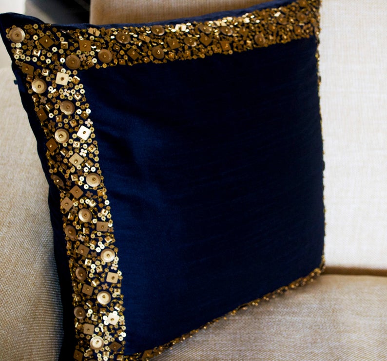 Beads and Sequins cushion