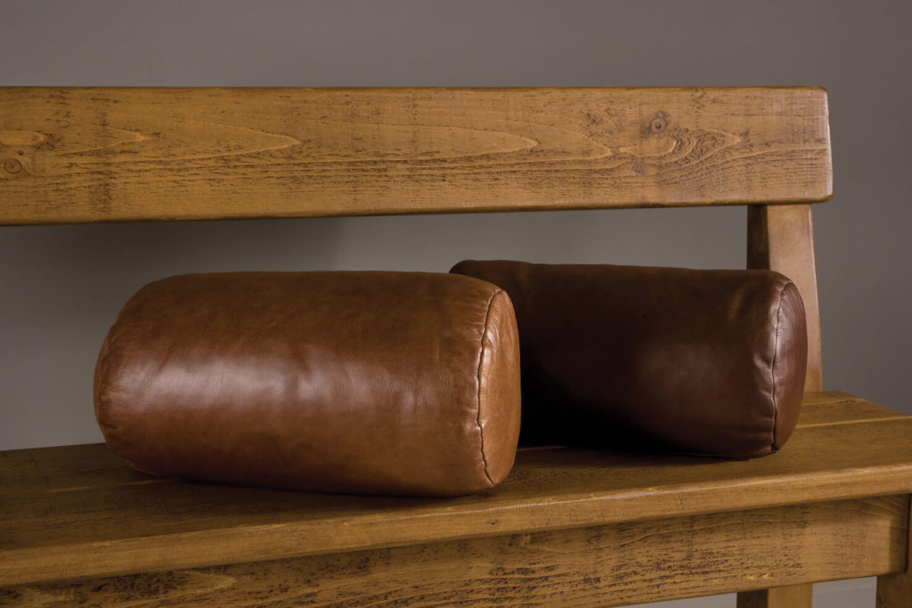 Leather cushions