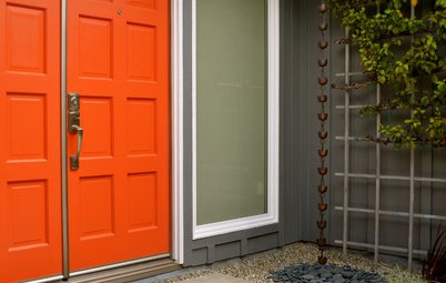 Fiery Orange shade door