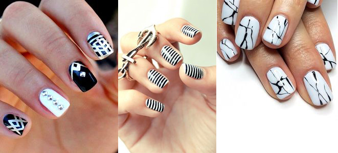 Colorful graphic nail art designs