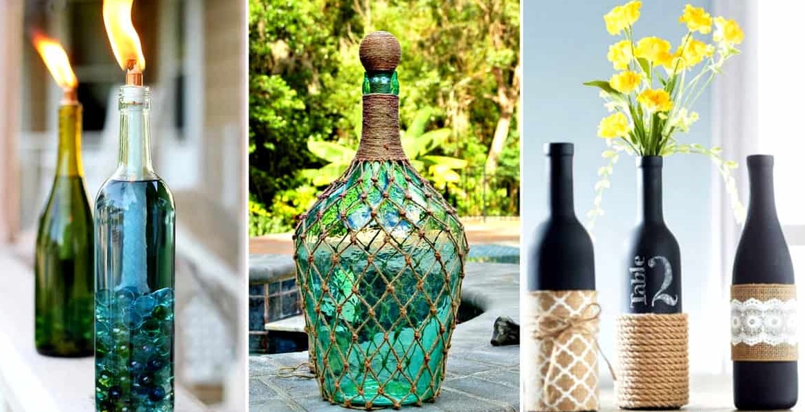 DIY: Enhance the beauty of the house with old glass bottles