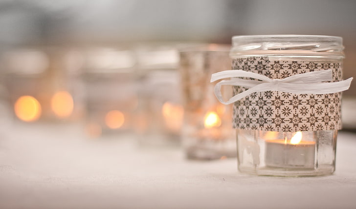 transparent glass Candle decoration