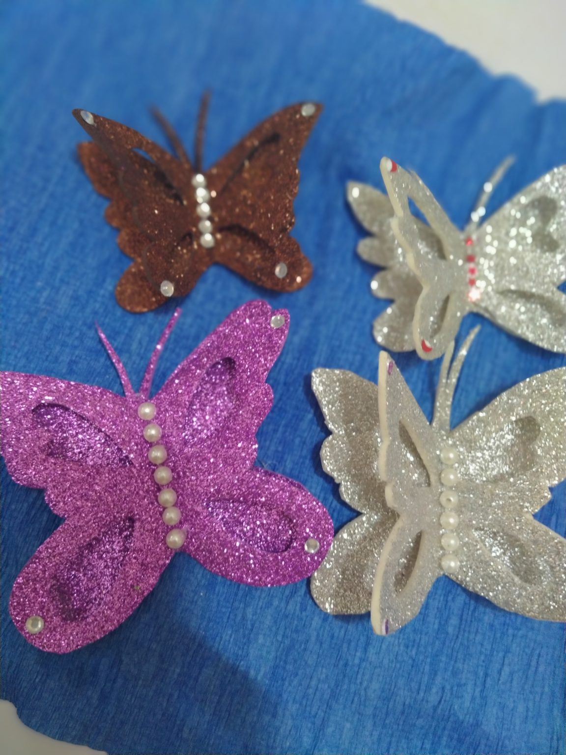 How To Make Butterfly With Glitter Sheet?