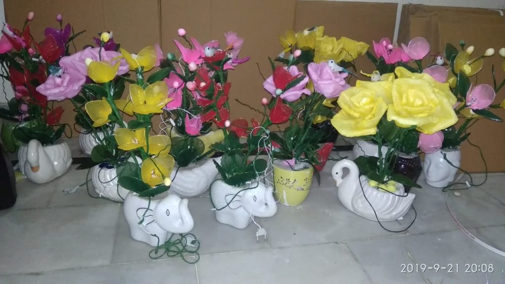 Nylon flowers (stocking flowers