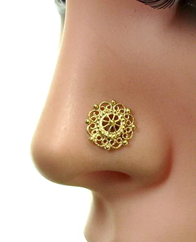 Flower Bent Nose Pin