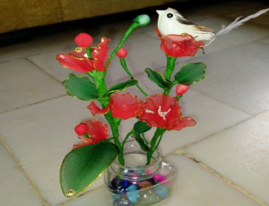 How to make stocking Rose flowers with coffee bottle diy ideas?