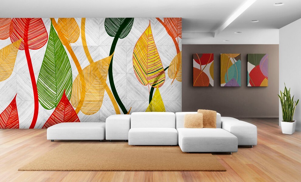 Decorate walls with vibrant color