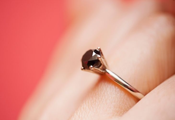 black diamond ring