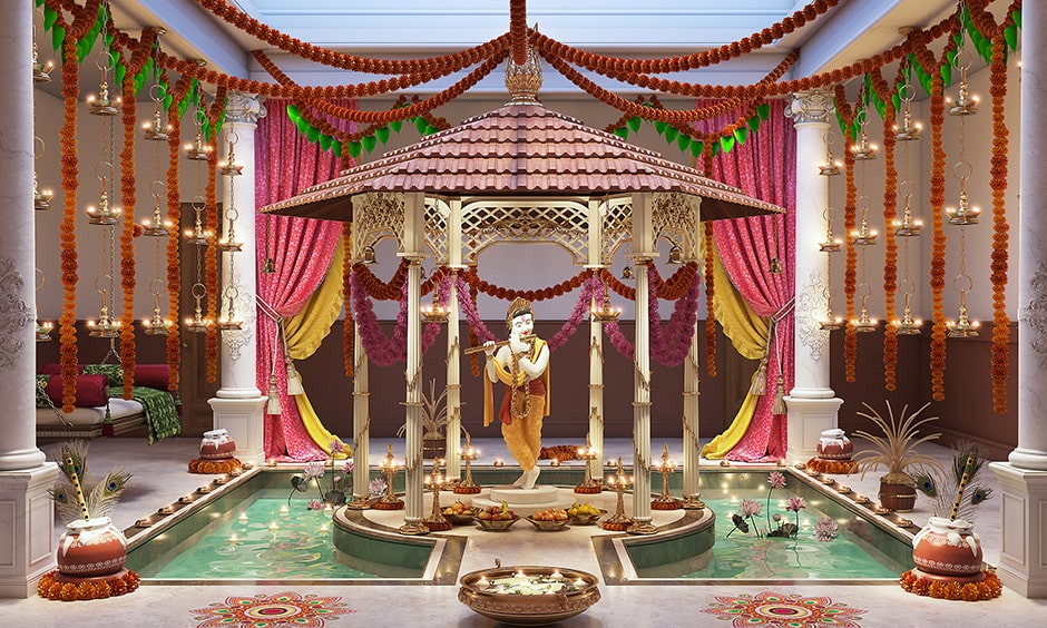 Janmashtami Temple Decoration