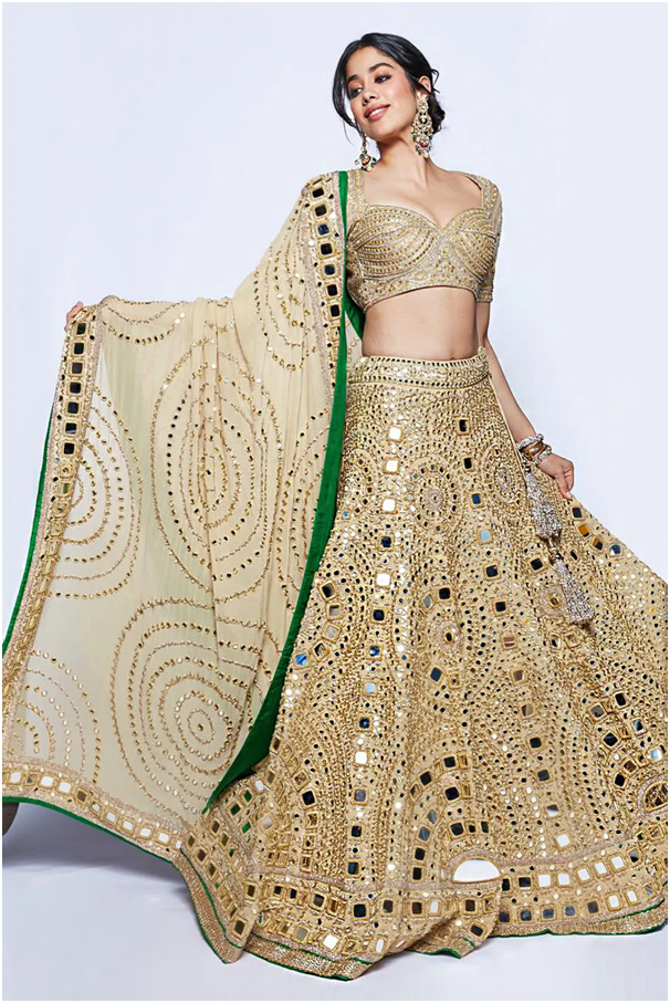 Jahnvi Kapoor’s Mirror Work Lehenga