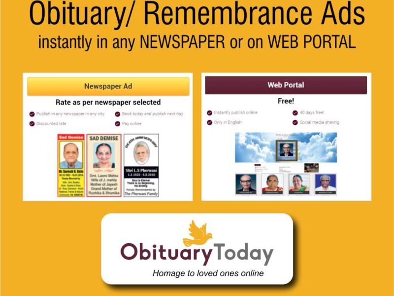 Book Obituary Advertisement for Any Newspaper through Obituarytoday