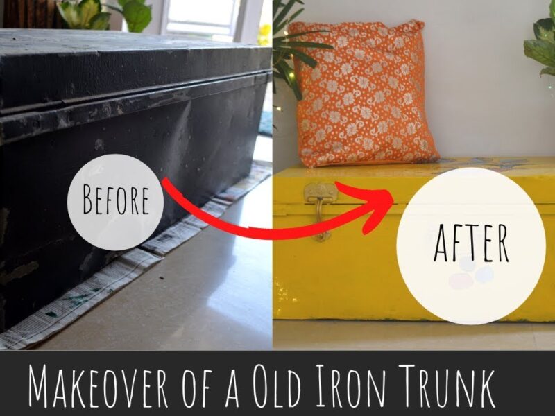 Trunk Makeover: Make a beautiful mini sofa from an old unused trunk, it will change the look of the house