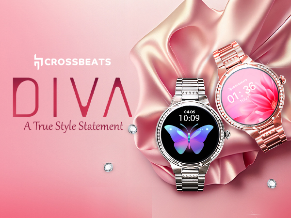 CrossBeats Diva 1.28” Stylish Smart Watch for Women